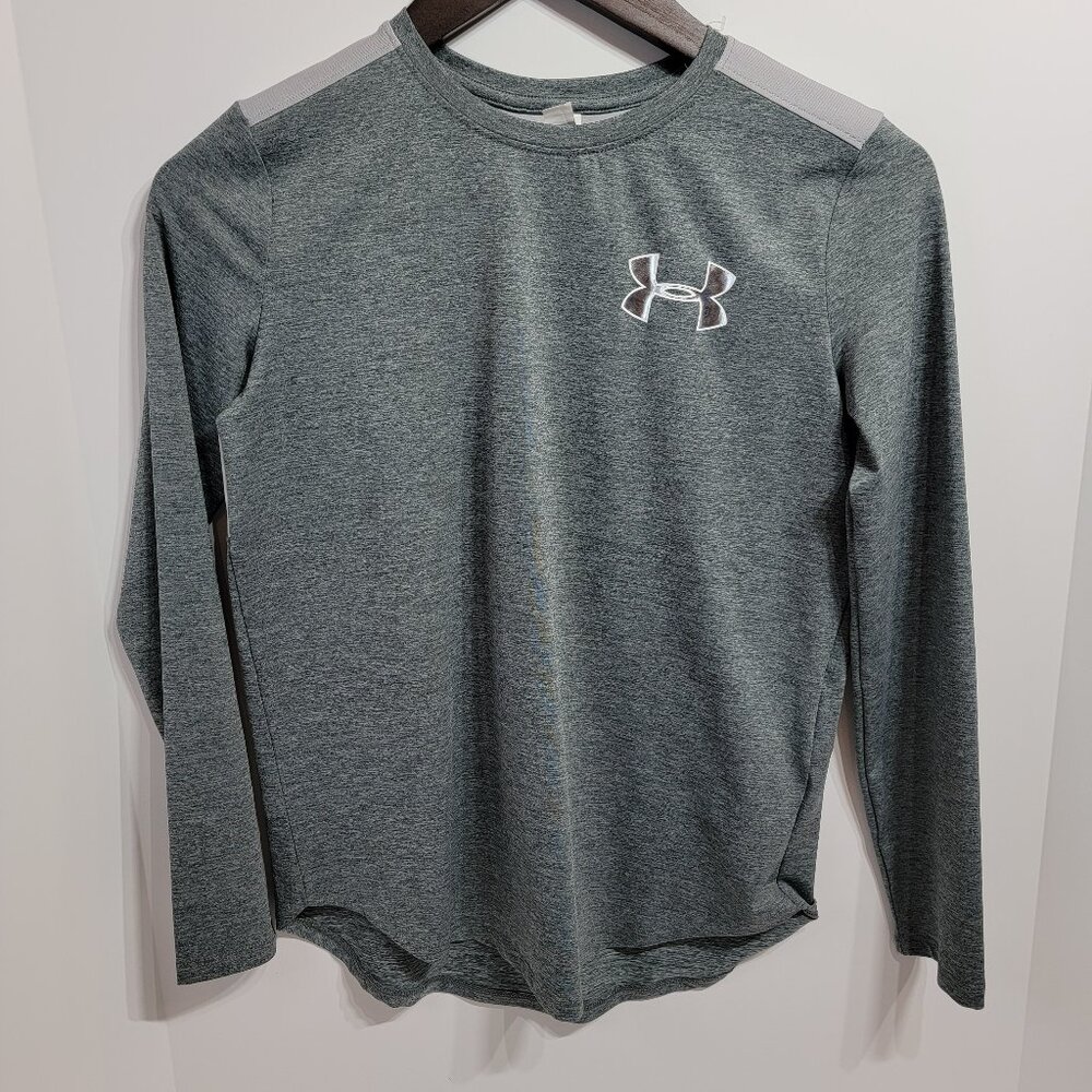 Girls Youth Large Under Armour Heatgear Moisture-Wicking Long-Sleeve Shirt